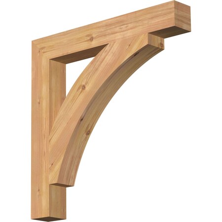 Ekena Millwork Thorton Block Smooth Bracket, Western Red Cedar, 3 1/2"W x 26"D x 26"H BKT04X26X26THR05SWR